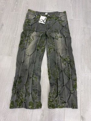 BAD SON Moss Overgrowth Denim Jeans - Size XXL NWT