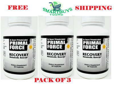 #ad 3 Bottles Dr. Sears Primal Force RECOVERY 60 Capsules Metabolic Rescue EXP 2027 $75.00