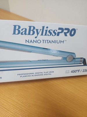 BaBylissPRO Nano Titanium 450°F 1'' Digital Straightener - Blue