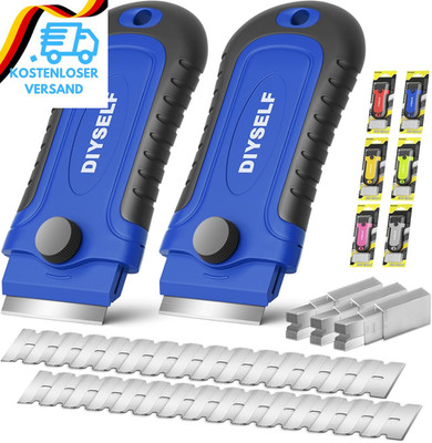 DIYSELF 2Er Pack Rasierklingen-Schaber Mit 30 Extra Klingen, Schaber-Werkzeug Zu