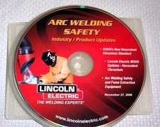 ARC WELDING SAFETY LINCOLN ELECTRIC DVD WITH CD STORAGE CASE