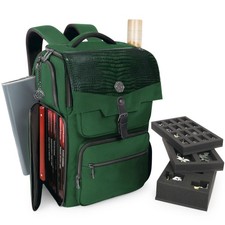 ENHANCE Collector's Edition DnD Backpack - DM Bag, fits 6-8 Books (Dragon Green)