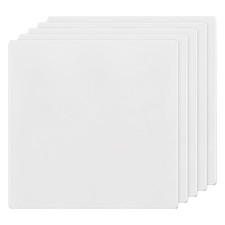 TG Screwless Double Blank Wall Plate Child Safe Outlet Cover 2-Gang White 5 Pack