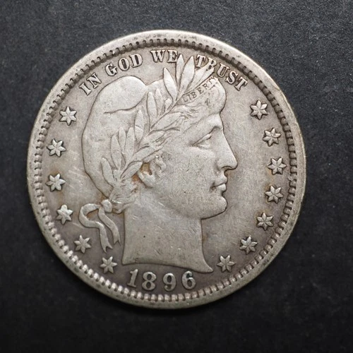1896 *P * BARBER SILVER QUARTER  ***NICE*** FREE SHIPPING   C2067