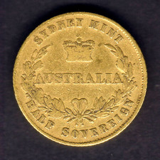 Australia. 1858 Sydney Mint - Half Sovereign.. Trace Lustre.. F+/F