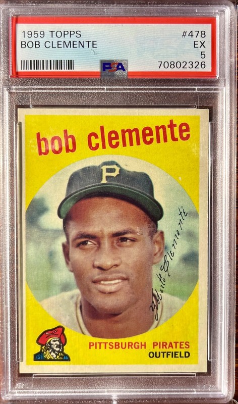 1959 TOPPS ROBERTO BOB CLEMENTE #478 PSA 5