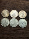 Lot of 6 - 1/10 oz .999 Silver Rounds - 3 Buffalo & 3 Silver Eagle Style -#FR37