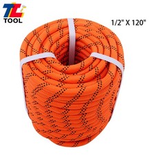 1/2" 120' 48Strands Polyester Braided Arborist Rope For Hiking Swing Tree Rescue