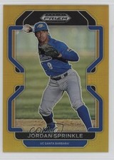 2022 Panini Prizm Draft Picks Gold Prizm /10 Jordan Sprinkle #PDP131 1t3
