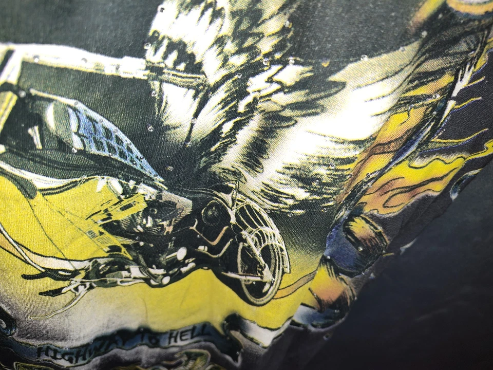 Firetrap UK Chopster Highway to Hell T-shirt XL Gray New Vintage  - Image 4 of 4