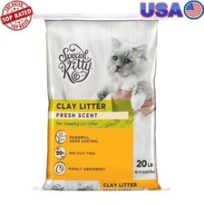 Fresh Scent Non-Clumping Cat Litter 20lb Absorbent Odor Control Dust Free New