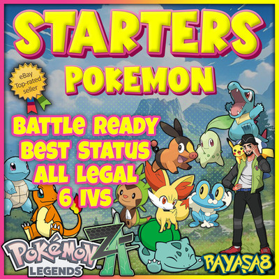 All Starters  Alpha Pokemon Legends ZA 6IV  Battle Ready Legal Alpha Shiny/Non