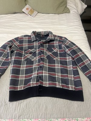 Engineered Garments Men's Blue multi Color Plaid Flannel Shirt Size L Japan