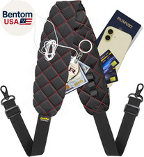 2 in 1 Anti-Theft Bag Shoulder Strap with Pockets, 54 Inch Travel Belt Ultra-Wid