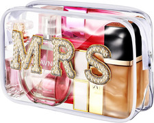 Bride Bag Clear Makeup Bag Bride Gift Cosmetic Packet Mrs Pearl Bachelorette Toi