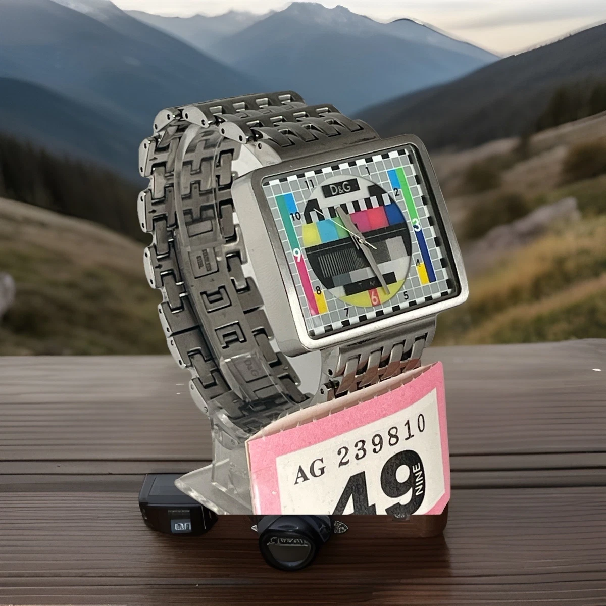 ♥️ 動作品 D&G スクエアフェイス 腕時計 DOLCE&GABBANA - 動作品 腕時計 D&G TIME ドルチェ＆ガッバーナ