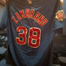 MLB Carlos Zambrano #38 Men Size 56 Retired Chicago Cubs Majestic Jersey