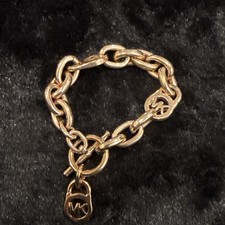 Michael Kors Rose Gold/Gold Tone Chunky Padlo...