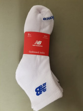 New Balance Mens 6 Pack Cushioned Ankle Socks.