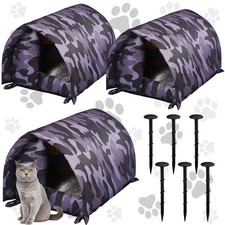 3 Pcs 16.5" x 12" x 11" Cat Houses for Outdoor Cats Bulk Weatherproof Waterproof