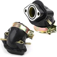 2Pcs GY6 150CC Carburetor Intake Manifold in Rubber Material Compliant with Euro