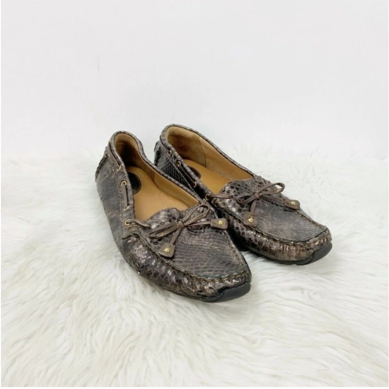 Mocasín para mujer Clarks Artisan Dunbar Cruiser de cuero bronce talla 9 Foto 2 de 4