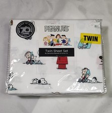 PEANUTS Charlie Brown Snoopy Twin Sheet Set by Berkshire Blanket Home Co. NEW