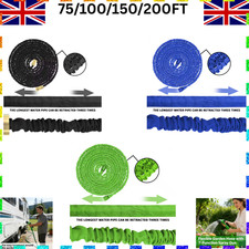 Heavy Duty Expandable Garden Hose Extra Long Water Pipe 7 Pattern Spray Gun