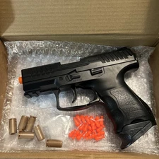 VP9SK (VP9 SK 9mm) Shell Ejecting Soft Bullet Toy Gun - Black - Orange Tip