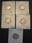5 Beautiful Uncirculated + 1957 Silver Roosevelt Dimes
