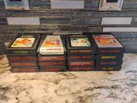 Atari 2600 Game Cartridges Lot of 16 - With Manuals - All Tested And Working 