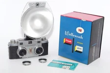 Wollensak 3D 35mm Film Stereo 3D Camera, Case,  Wollensak Model 12 Flash Gun.