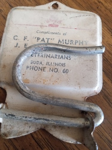 Vintage Metal Folding Hat Hook Advertisement Wall Mount Complimentary USA Rare - Picture 9 of 9
