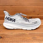 Mens 10.5 D Hoka One One Clifton 9 Gray Athletic Running Shoes Sneakers