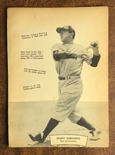vintage  Phil Cavearretta & Snuffy Stirnweiss 1946 Dell Mini Poster Cubs Yankees