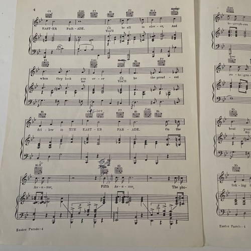 PARATA DI PASQUA IRVING BERLINO 1933 SPARTITI PIANOFORTE, VG. Usato in ottime condizioni - Foto 5 di 7