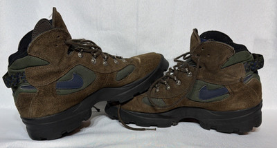 Vintage Nike ACG Hiking Boots Brown Suede Trail Shoes Mens 11 950507-ID