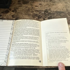 Sega Saturn Street Fighter: The Movie Acclaim Fighting Manual w/ warranty Incl