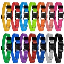 Puppy ID Collar Adjustable Super Soft Nylon Release Buckle S Newborn Dog Cat