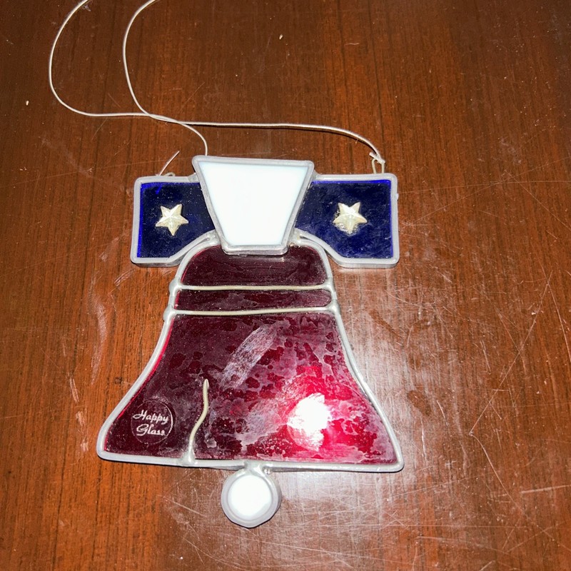 Stained Glass - Liberty Bell -  Window Wall hanging Suncatcher Ornament 250 yrs