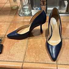 Vince Camuto Blue Leather Pointed Toe Slip-On...