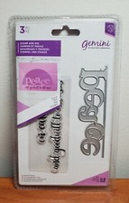 CCH3 Crafters Companion Gemini Christmas Peace stamp and die set new