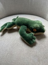 Vintage Steiff Froggy Green Mohair Frog 10"