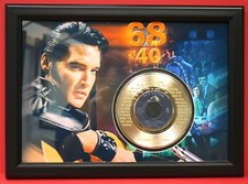 Elvis Presley 3 Poster Art Wood Framed 45 Gold Record Display C3