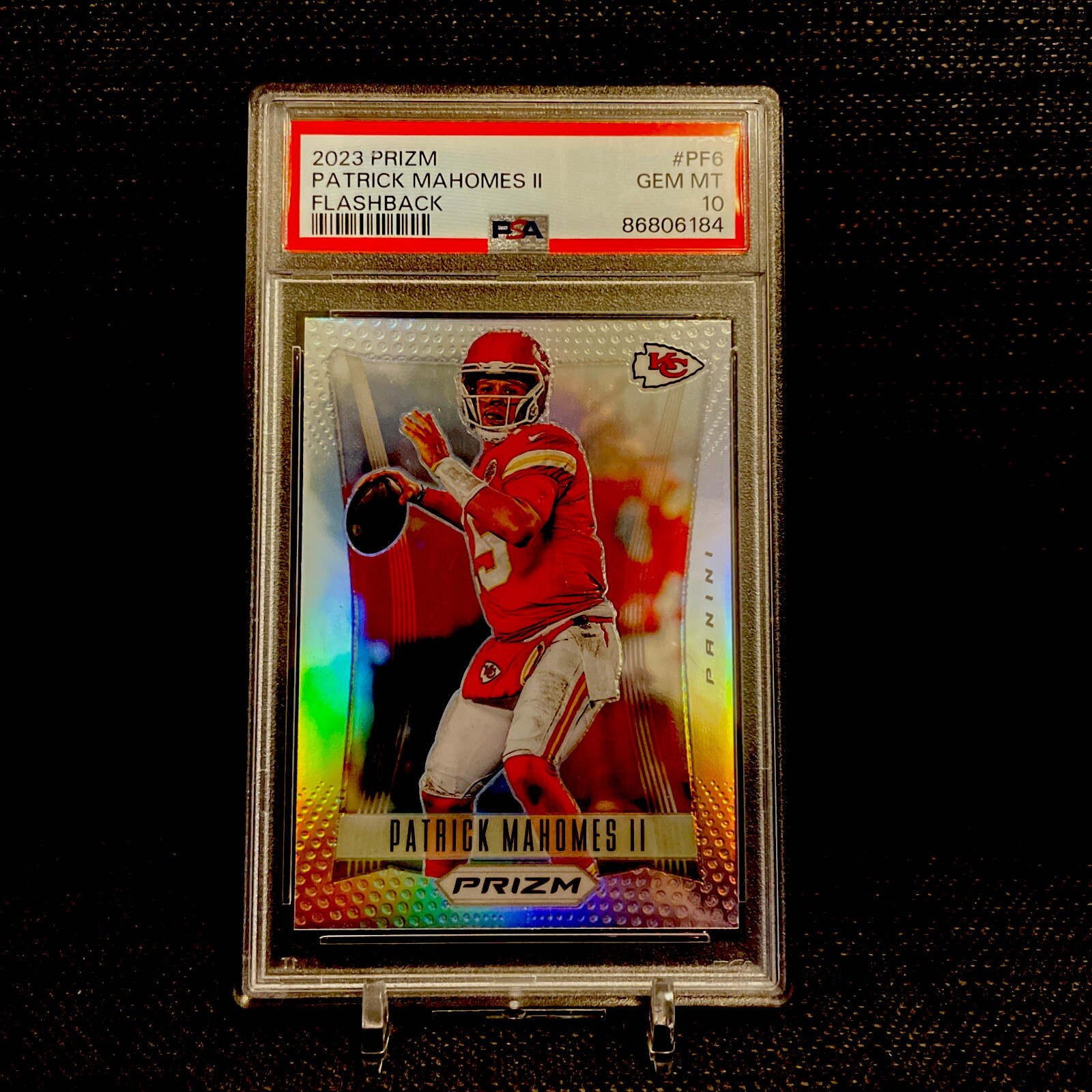 Patrick Mahomes 2023 SILVER PRIZM FLASHBACK PSA 10 LOW POP INVEST! ππππ₯