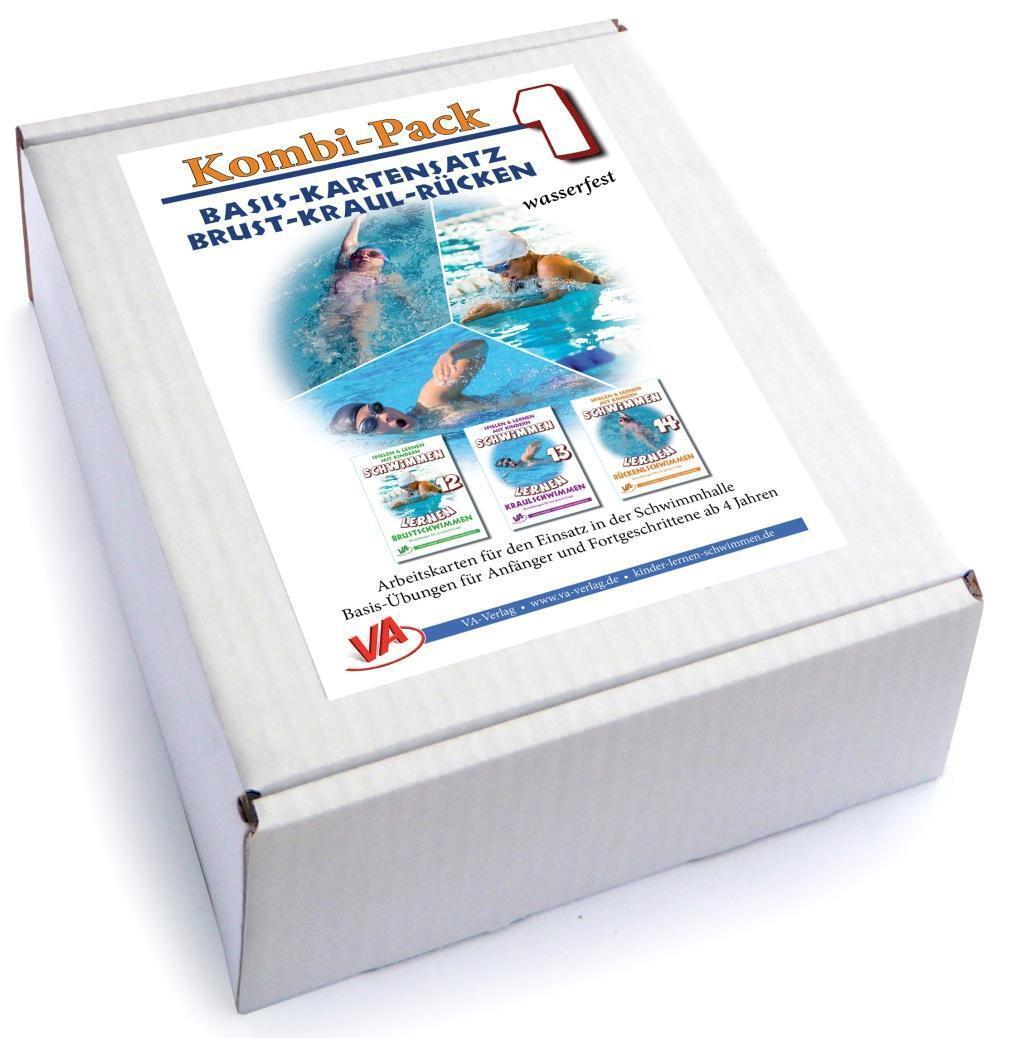 Thumbnail - Basis-kartensatz Brust-kraul-rücken, Wasserfest | Kombi-pack 1 |