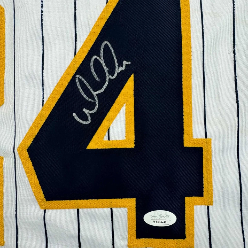 Autographed/Signed William Contreras Milwaukee Pinstripe Baseball Jersey JSA COA - Image 3 of 4