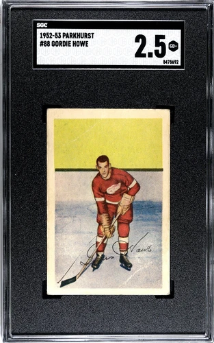 1952-53 Parkhurst # 88 Gordie Howe HOF SGC 2.5 Perfect Centering 🔥🔥🔥