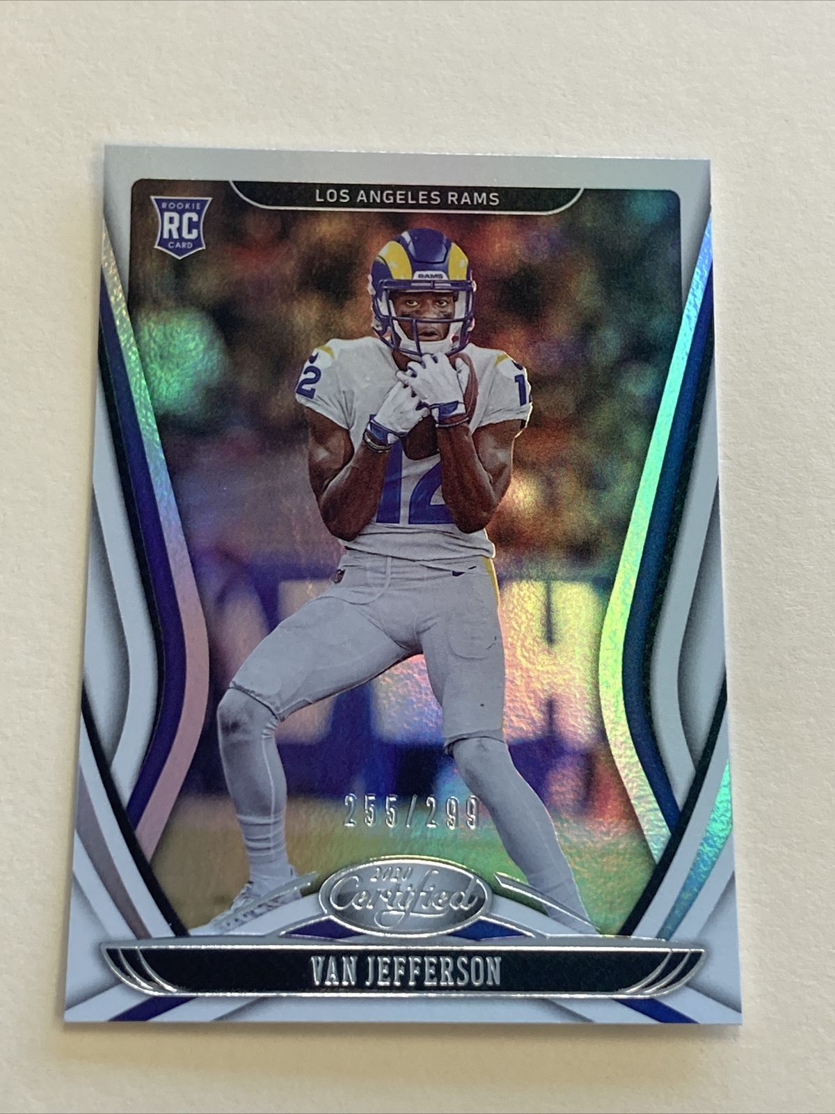2020 Certified Van Jefferson Silver Mirror Rookie Refractor SP #d /299 RC Rams