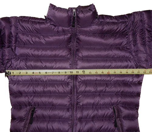 Women's MOD Purple Plum Goose Down Puffer Jacket LARGE *FLAW ON BOTTOM - Picture 2 of 9